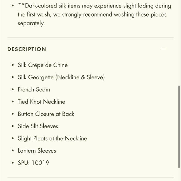 LilySilk Side Slit Lantern Sleeve Silk Blouse in Pistachio - Picture 8 of 9